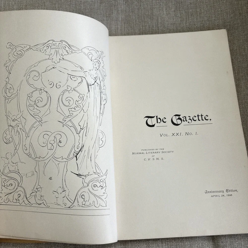 Shippensburg University Normal Literary Gazette 1896 Pennsylvania Antique Colleg
